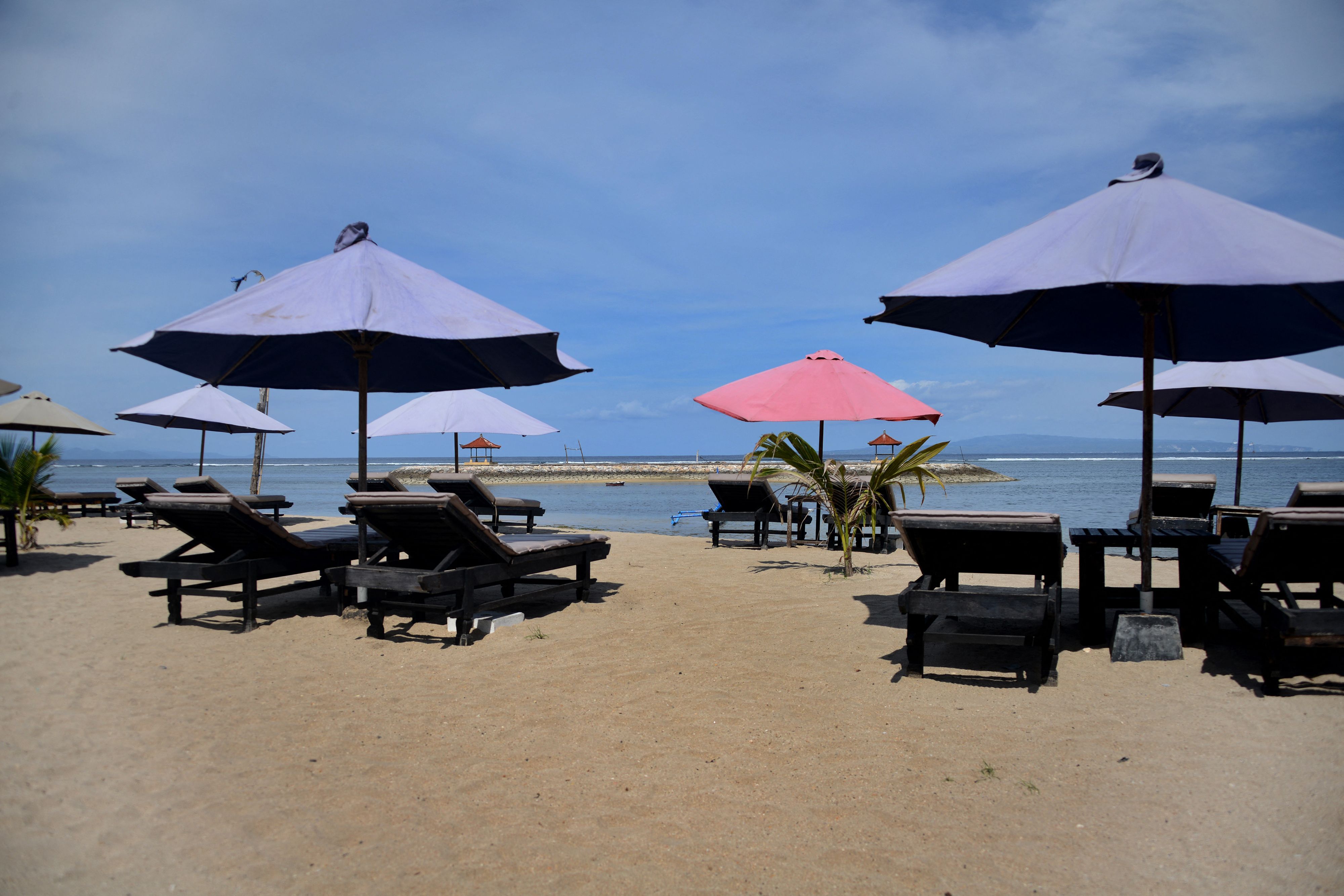 Strand in Sanur auf der Insel Bali