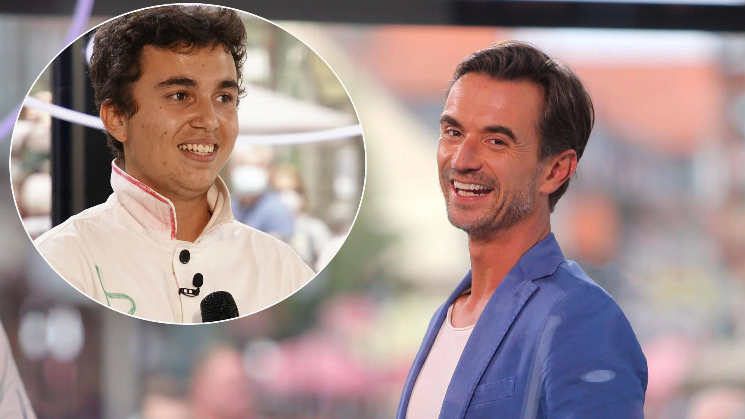 Florian Silbereisen und Kandidat Renas Ates