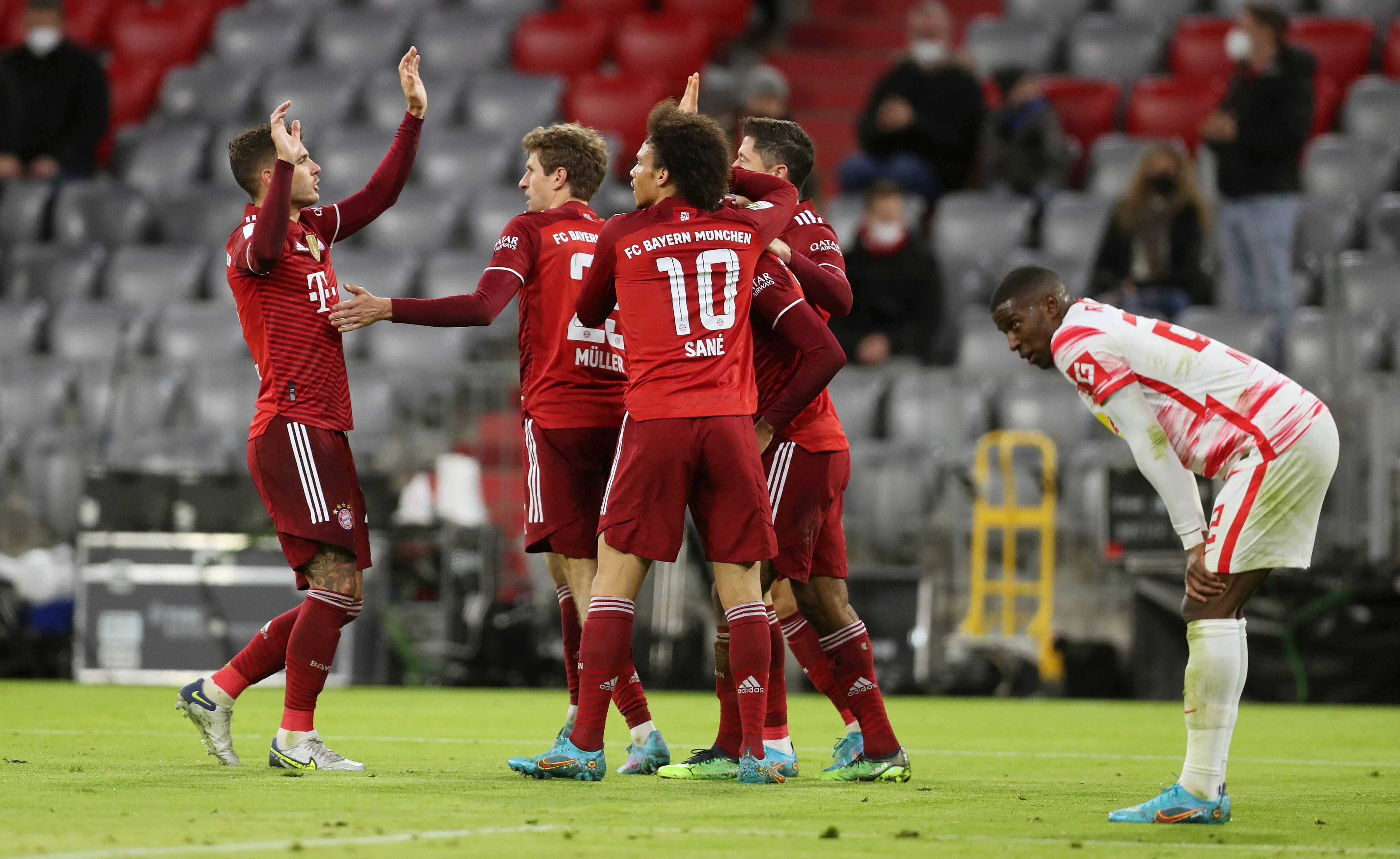 Bayern jubelt über den Heimsieg gegen Leipzig.