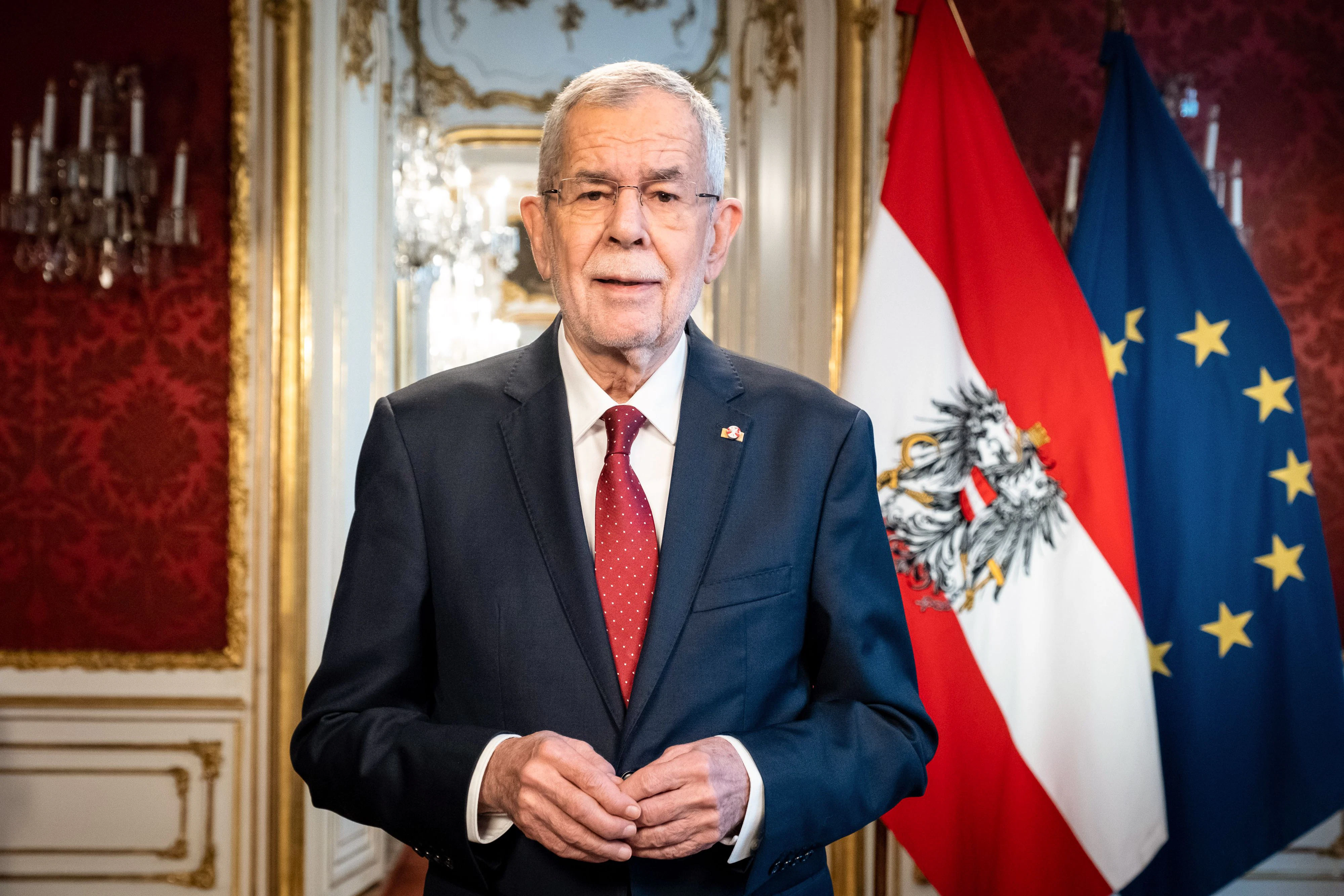Bundespräsident Alexander Van der Bellen während der traditionellen Neujahrsansprache.