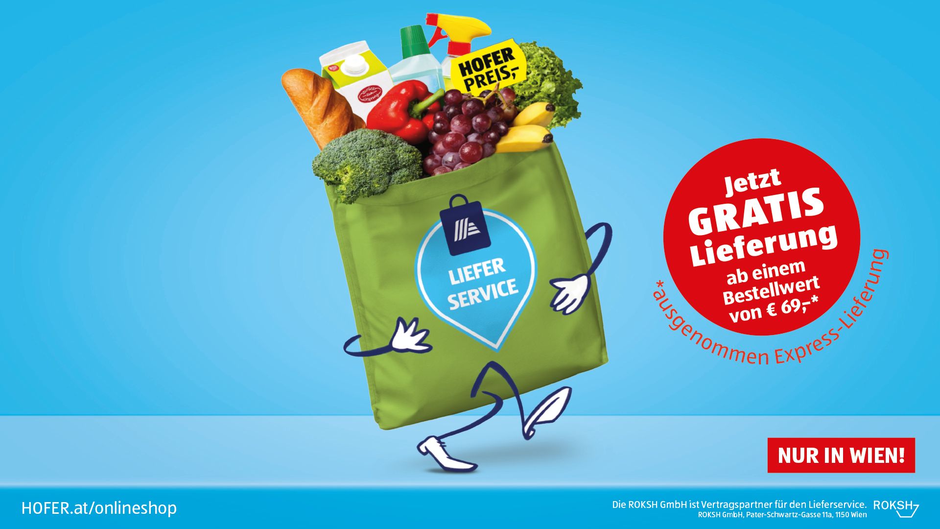 HOFER Lieferservice: Online bestellen und kostenlose Zustellung ab 69 Euro