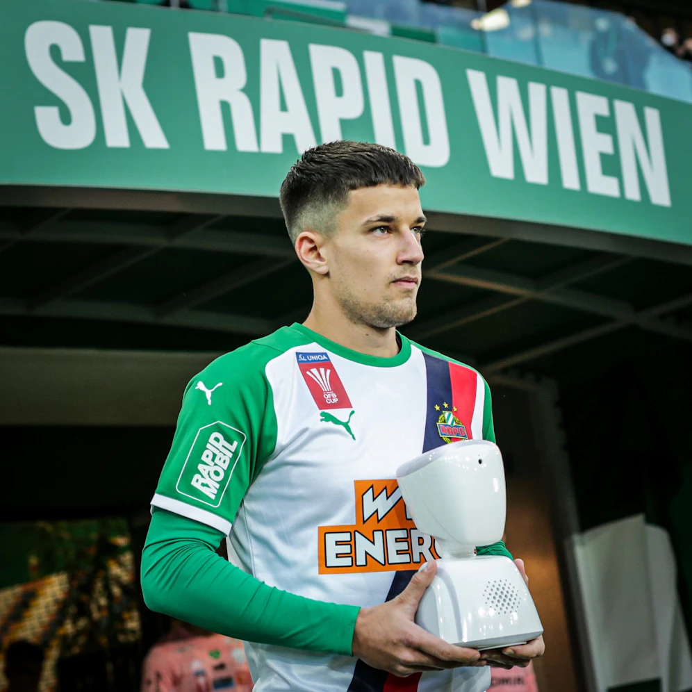 Rapidspieler Jonas Auer trug den Avatar 