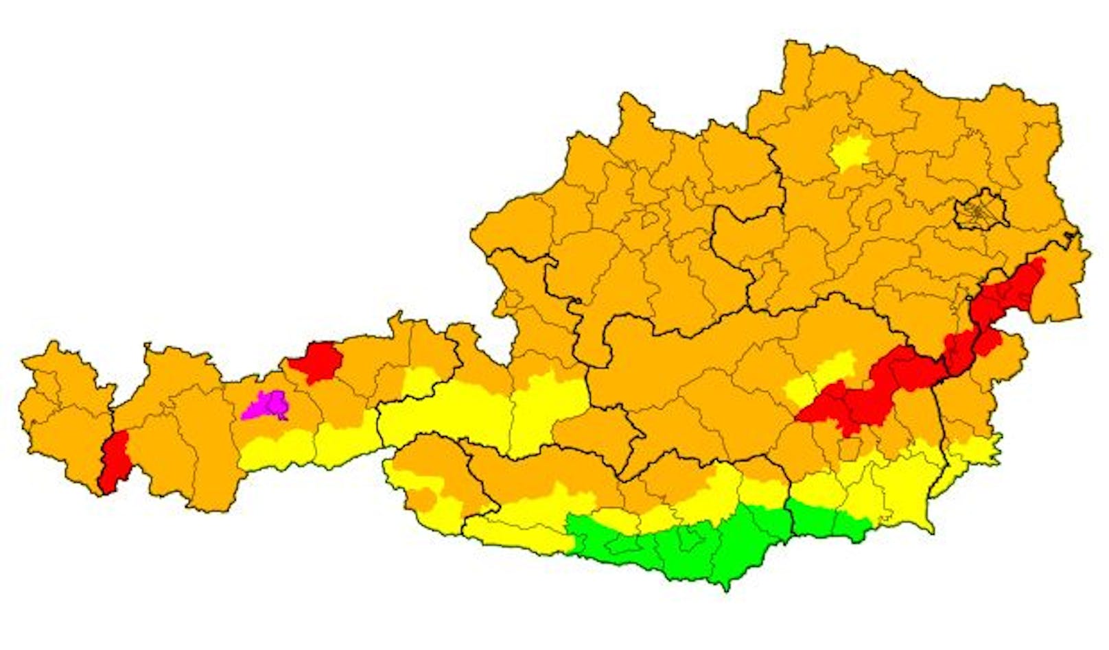 Aktuelle <strong>Sturm-Warnungen</strong> am 7. Februar 2022, Stand 6.20 Uhr.