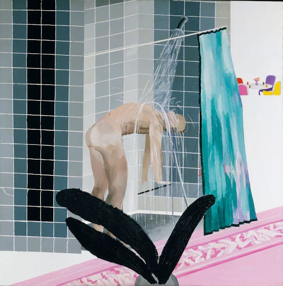 Bei der Ausstellung im Bank Austria Kunstforum wird unter anderem das Bild "Man in Shower in Beverly Hills" zu sehen sein.