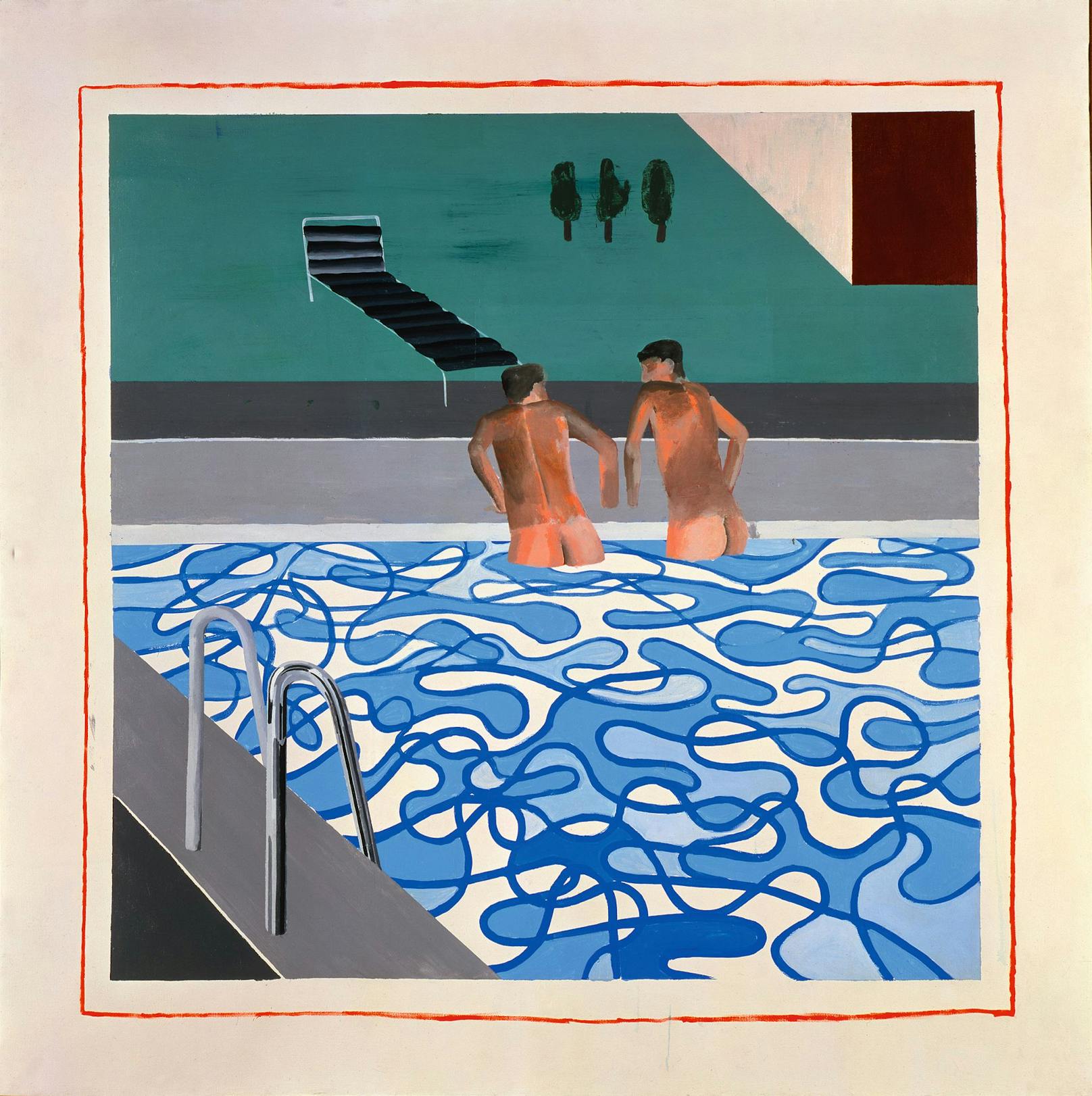 David Hockney, Two Boys in a Pool, Hollywood, 1965, Acryl auf Leinwand


 