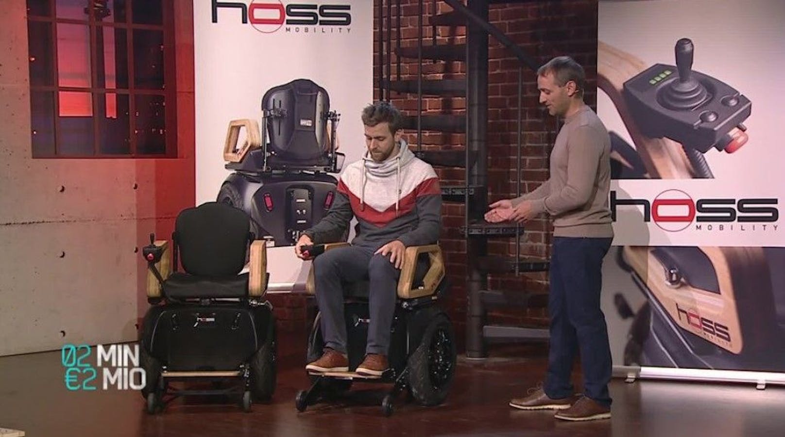 Lukas Rigler (re.) und Dominik Lorenz konnten mit ihrem Rollstuhl überzeugen.