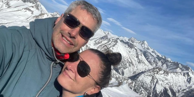 Nehammer mit Ehefrau Katharina in Östtirol.