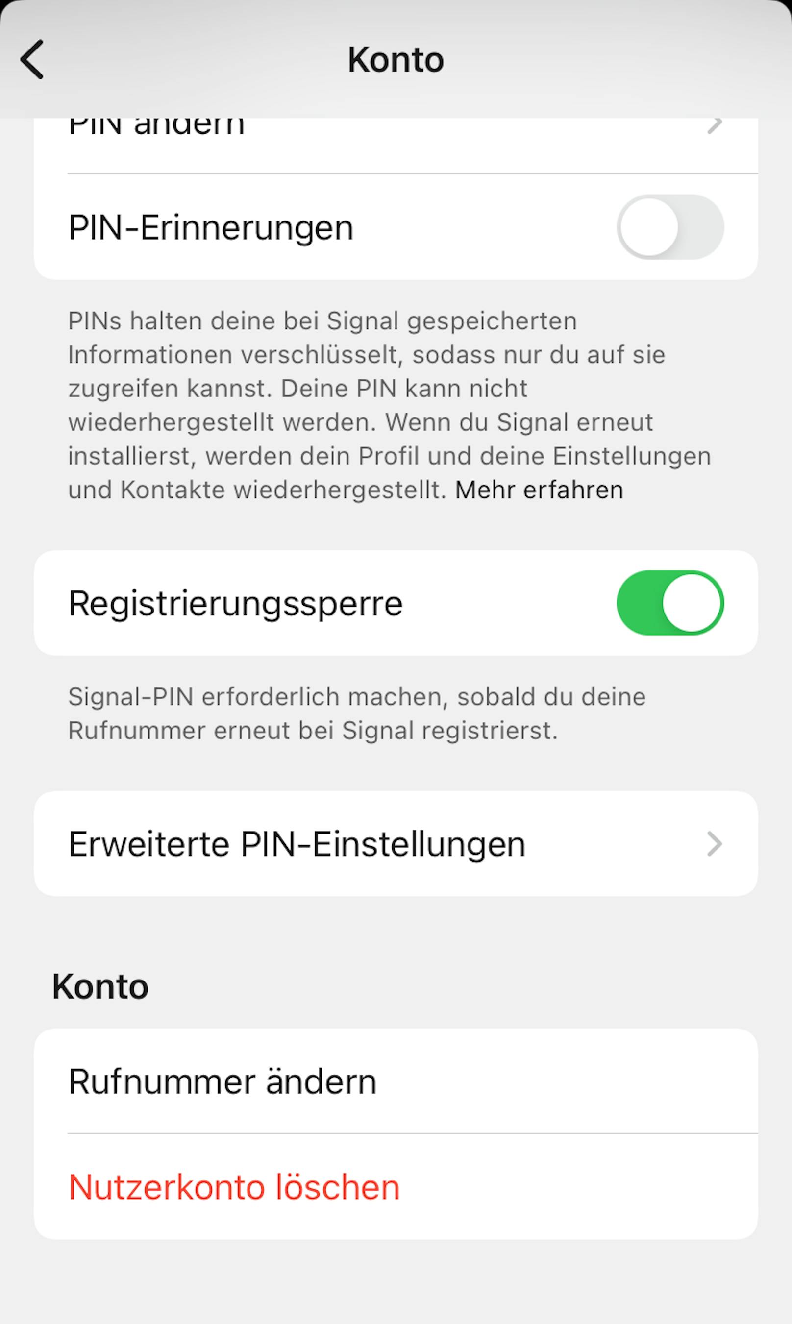 Neuerung beim Messenger Signal - Telefonnummer ändern jetzt möglich.