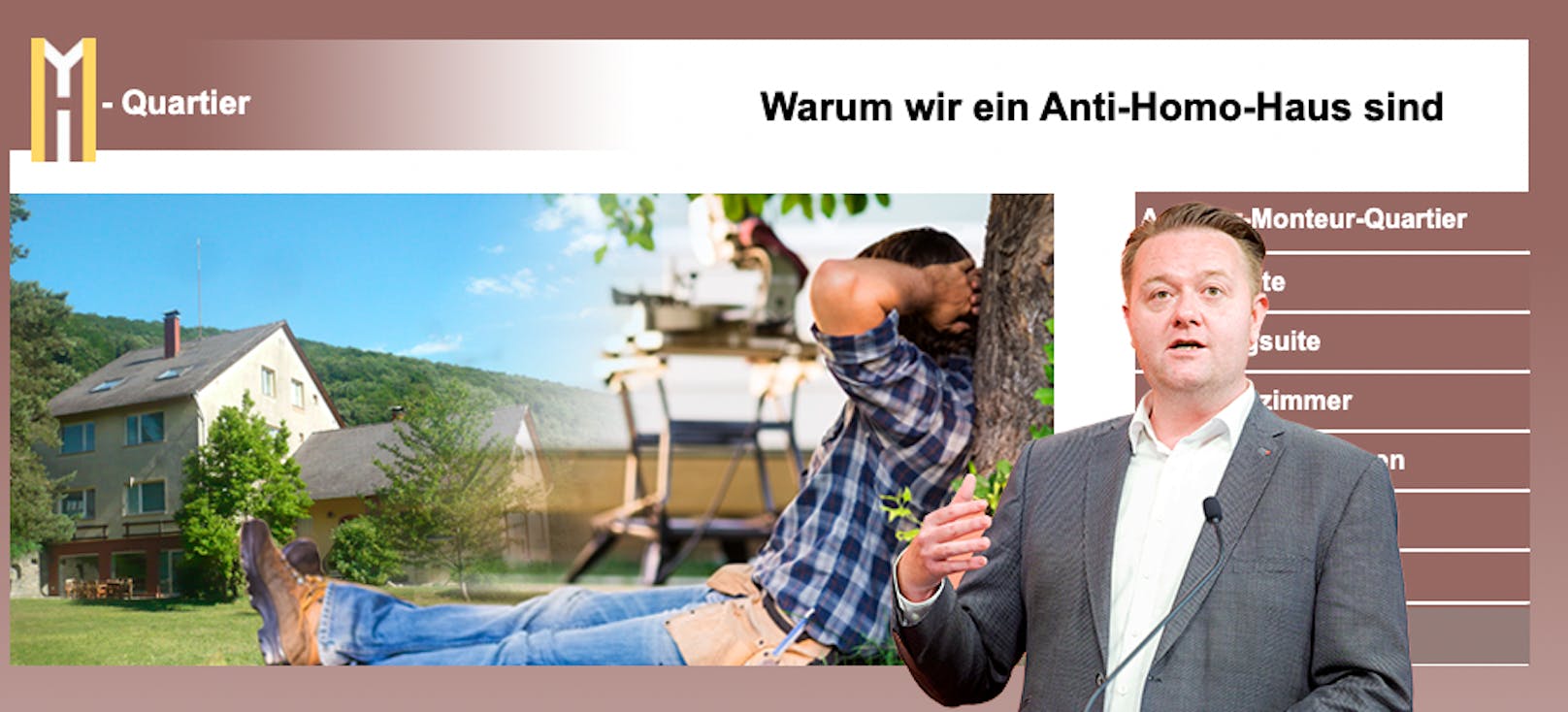 Aufregung um Anti-Homo-Haus; SPÖ-LGBTIQ-Sprecher Mario Lindner (r.) übt Kritik.