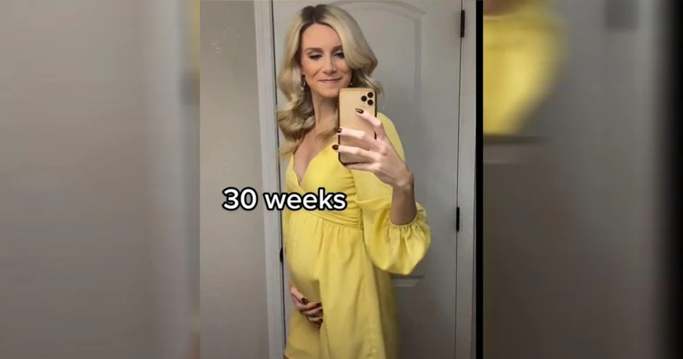 In der 30. Schwangerschaftswoche hat diese TikTokerin keinen großen Bauch. Userinnen und User werfen ihr vor, dass das nicht gesund sei.
