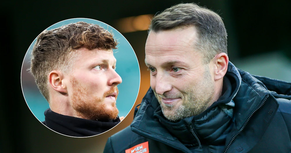 Rapid-Coach Feldhofer (r.) über Neuzugang Druijf