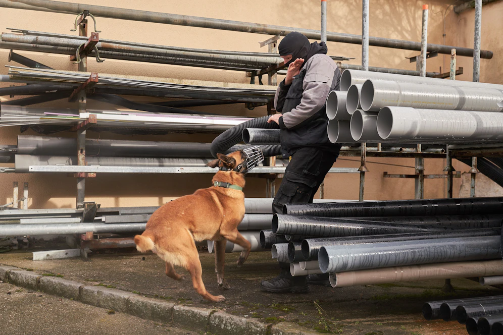 Polizeihunde trainierten im Netz NÖ Service Center Waidhofen an der Thaya.                              