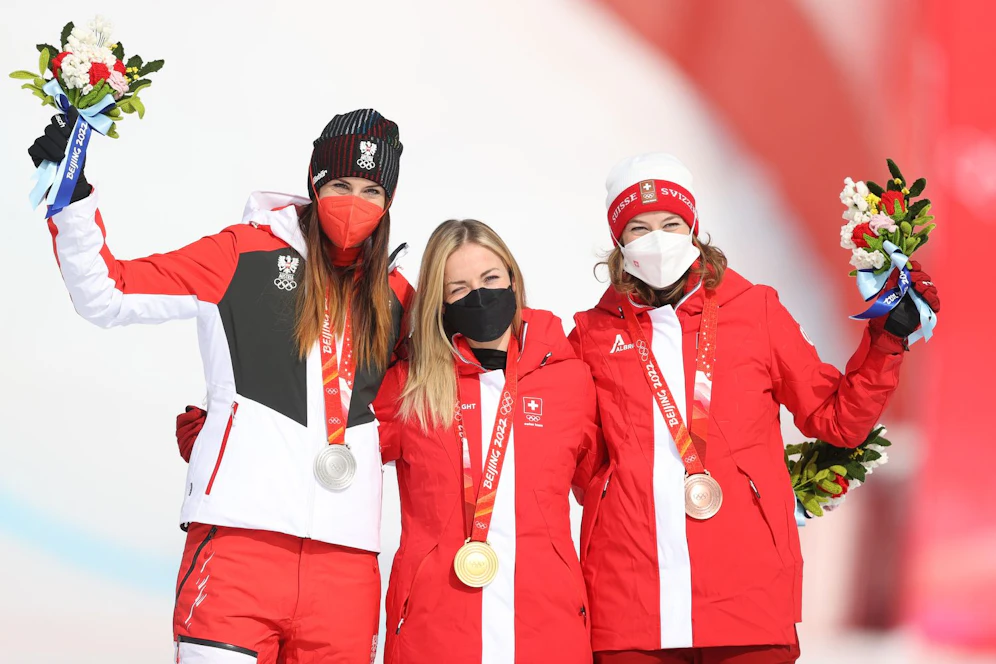 Mirjam Puchner holt die Silbermedaille.