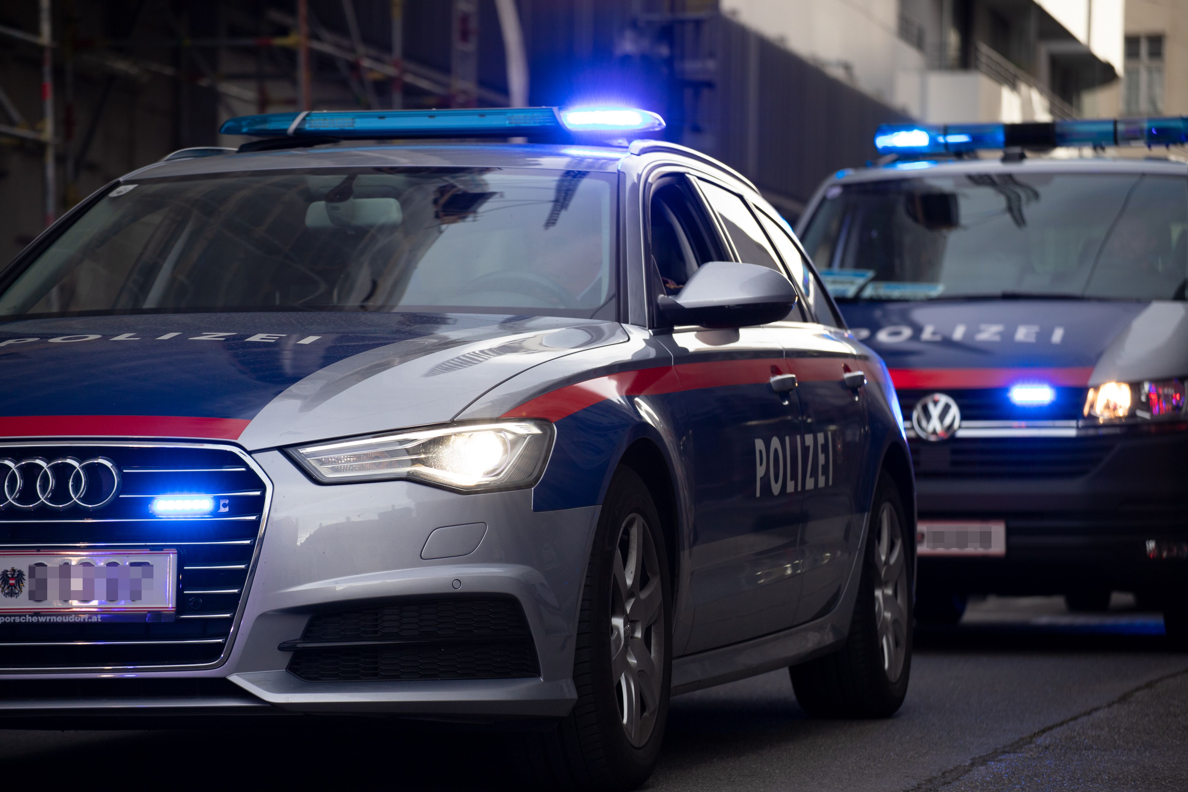 Fahrzeuge der Wiener Polizei im Einsatz. (Symbolbild)