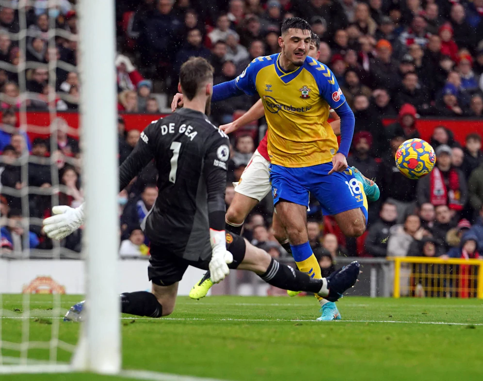 Manchester United rutscht gegen Southampton aus.