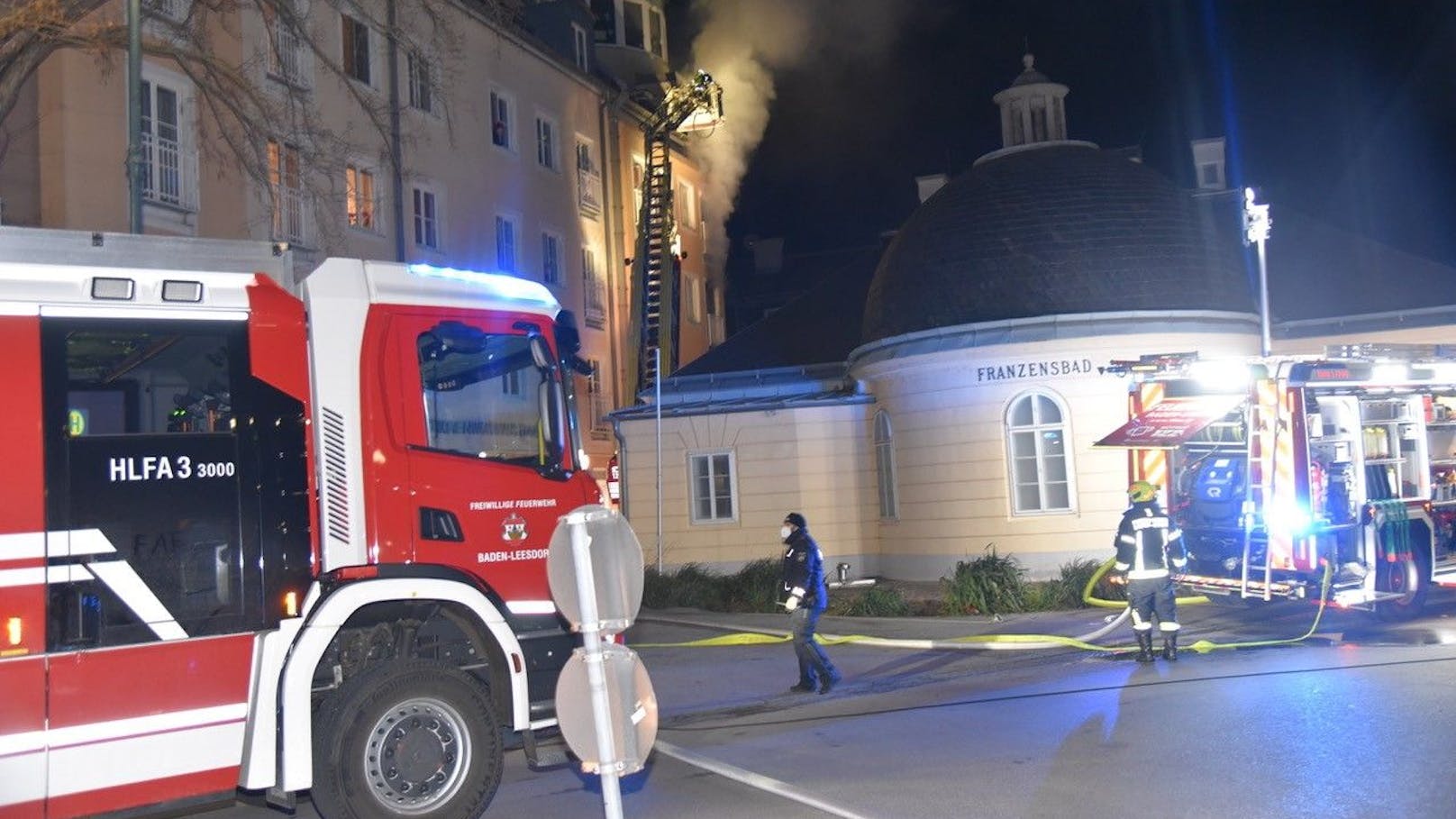 Großeinsatz der Feuerwehr in Baden.