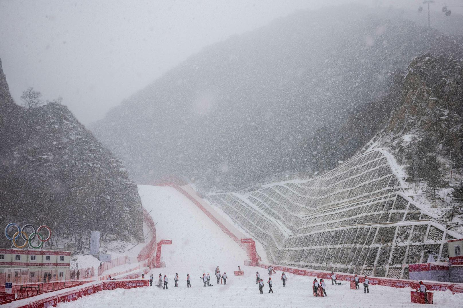 Schnee in Yanqing