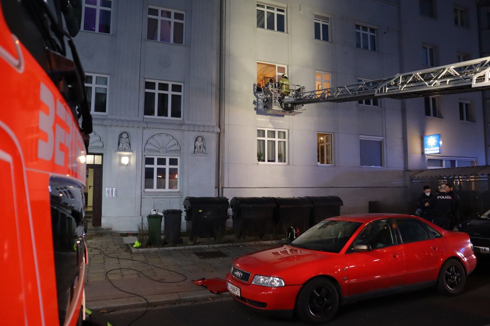In der Gruberstraße brannte es in einem Keller.