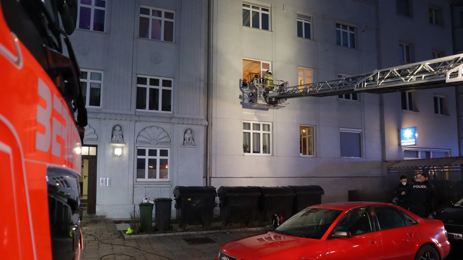 In der Gruberstraße brannte es in einem Keller.