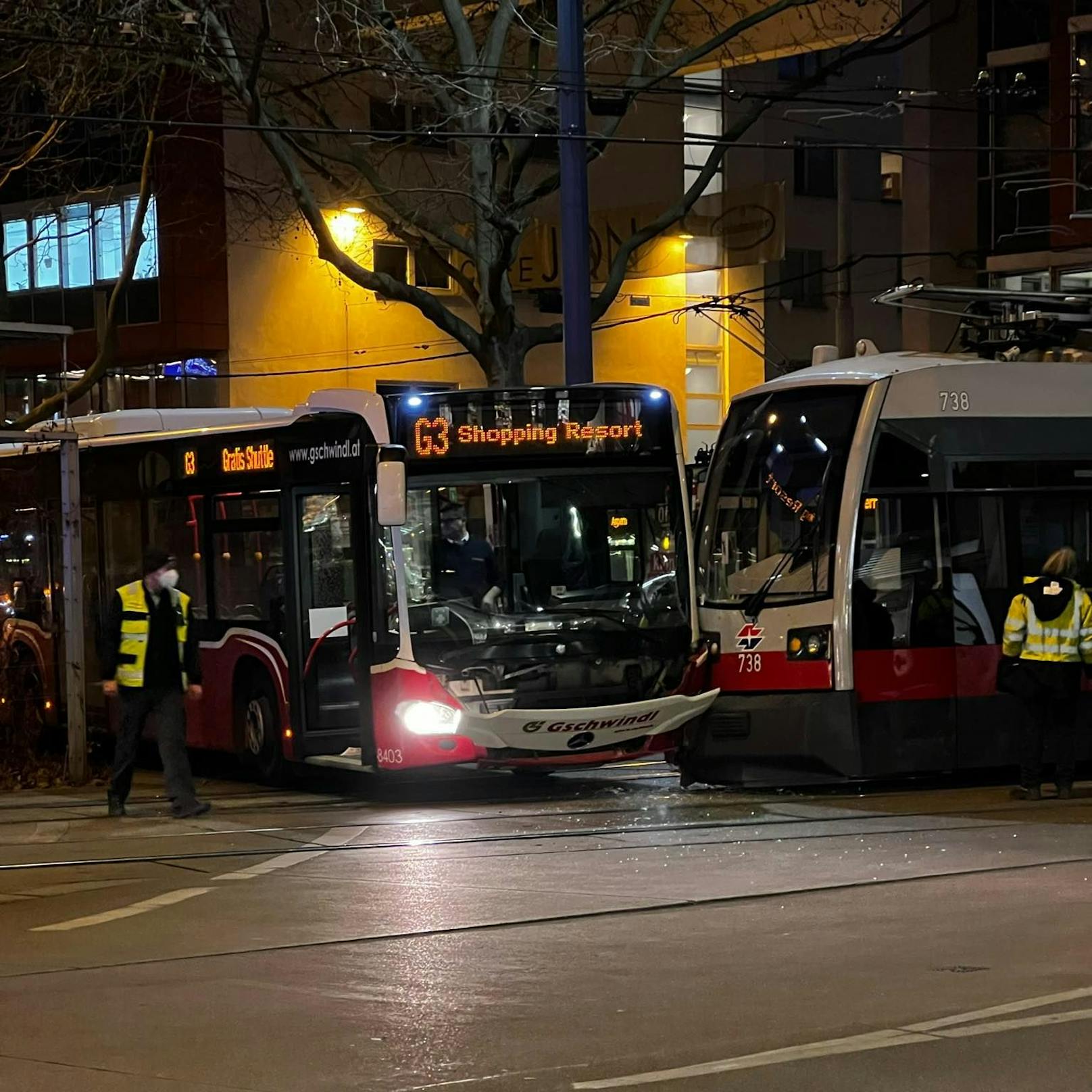Bus-Crash in Wien-Floridsdorf
