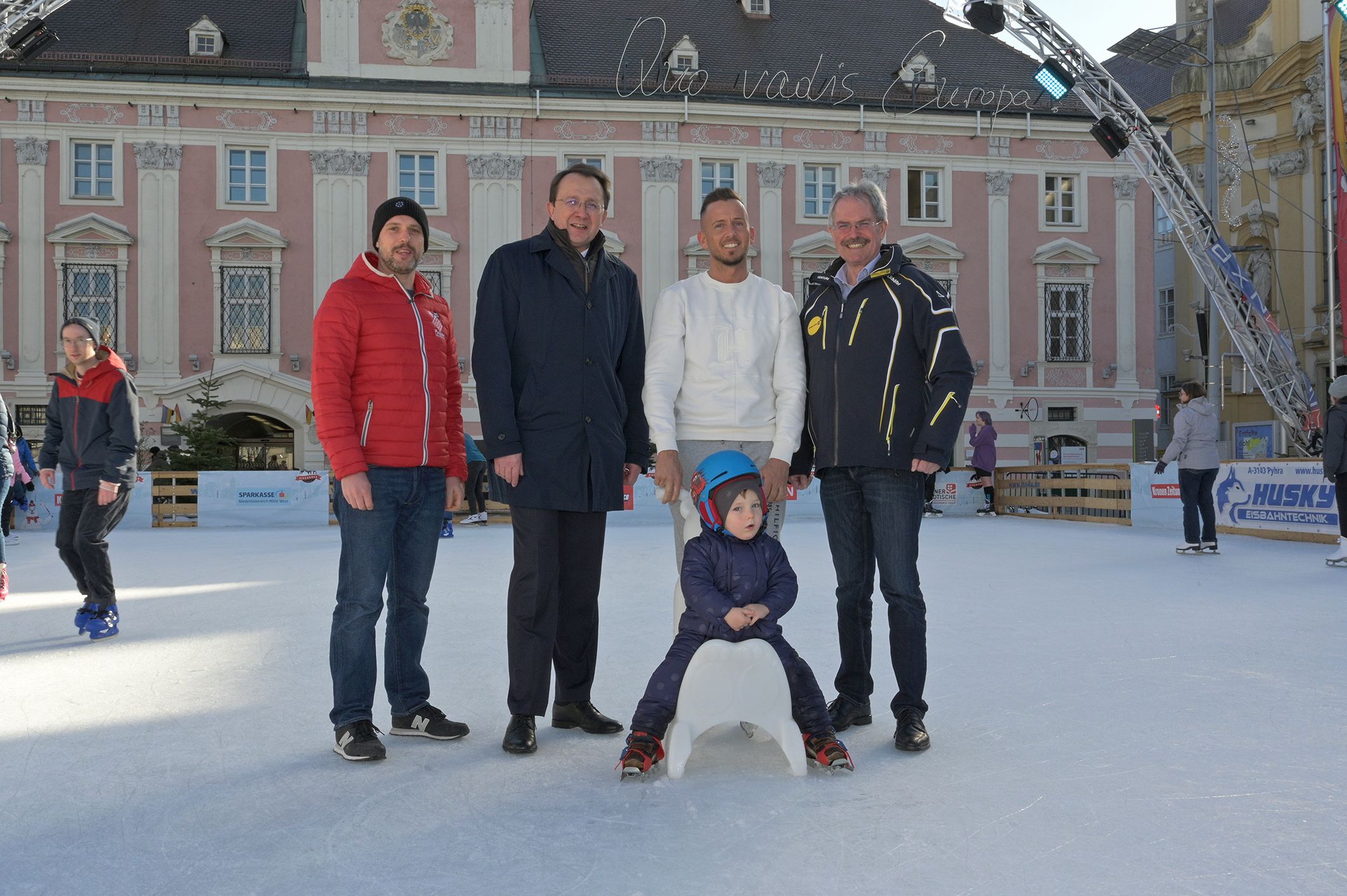 Bürgermeister Stadler und Landesrat Wilfing beim Eiszauber
