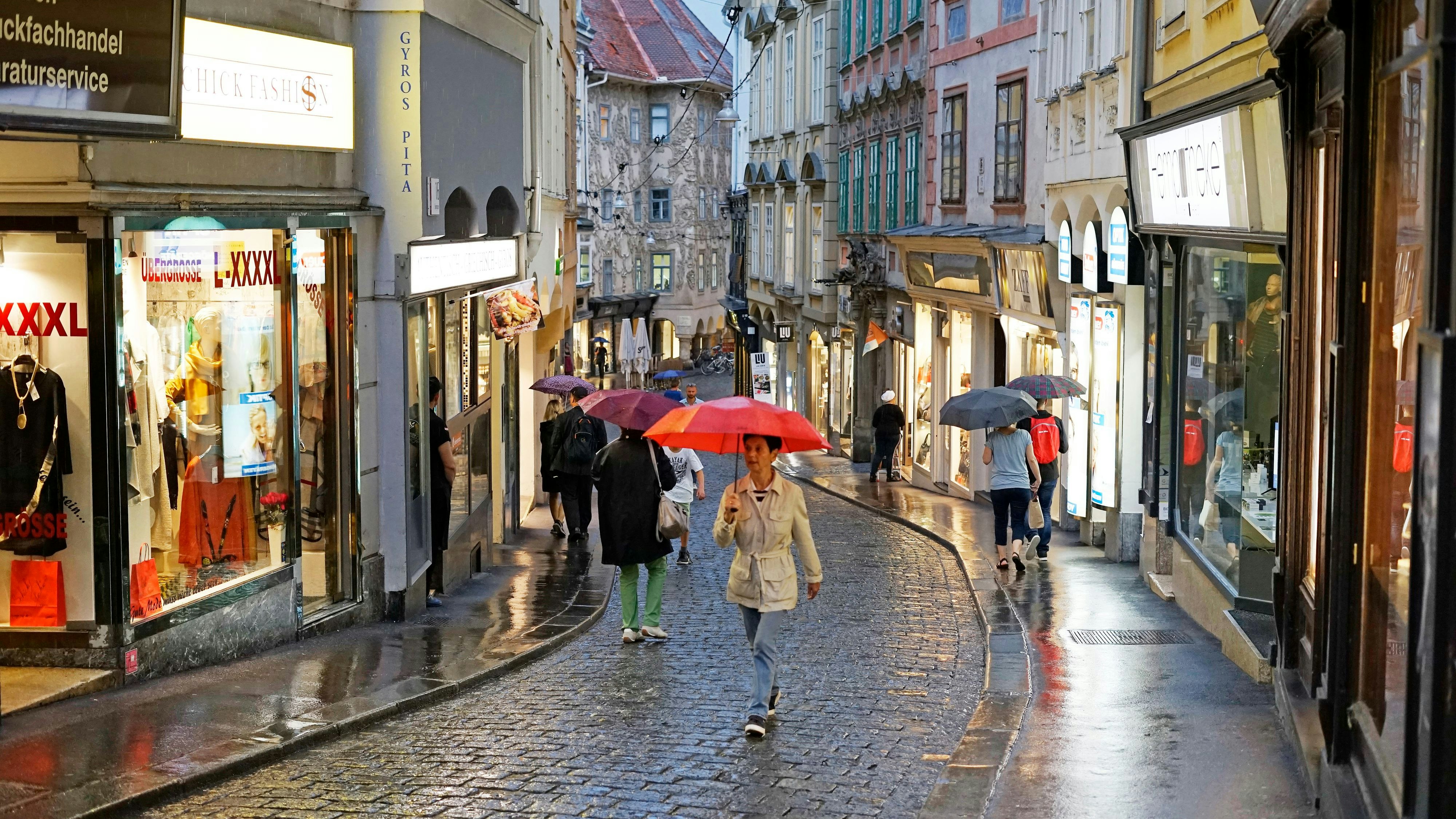 Die Schlägerei ereignete sich in der Sporgasse in Graz.
