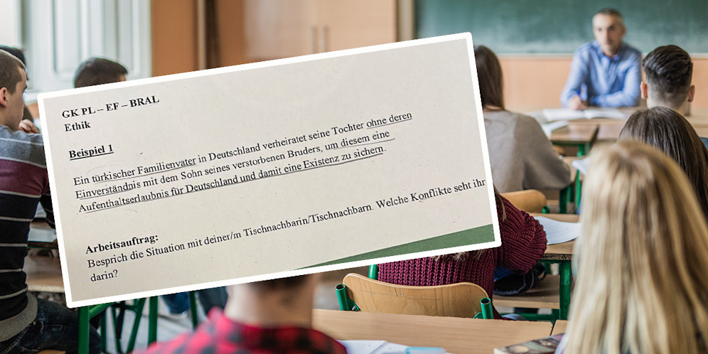 Diese Aufgabenstellung im Philosophieunterricht sorgte für Empörung und Diskriminierungsvorwürfe.