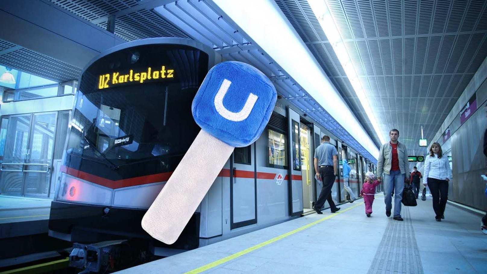 Für die ganz kleinen Fans der Wiener Linien gibt es jetzt eine plüschige Baby-Rassel mit U-Bahn-Würfel.