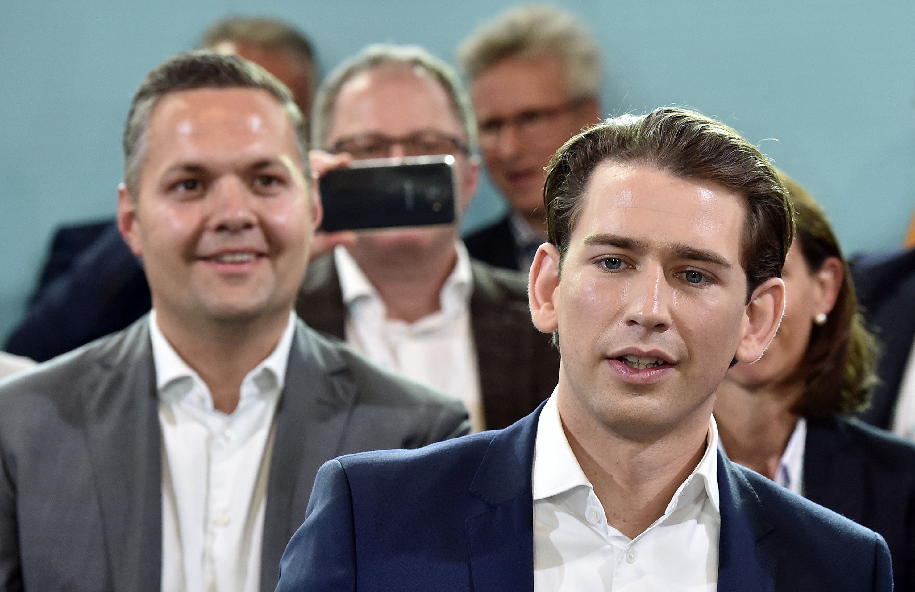 Axel Melchior mit Sebastian Kurz.