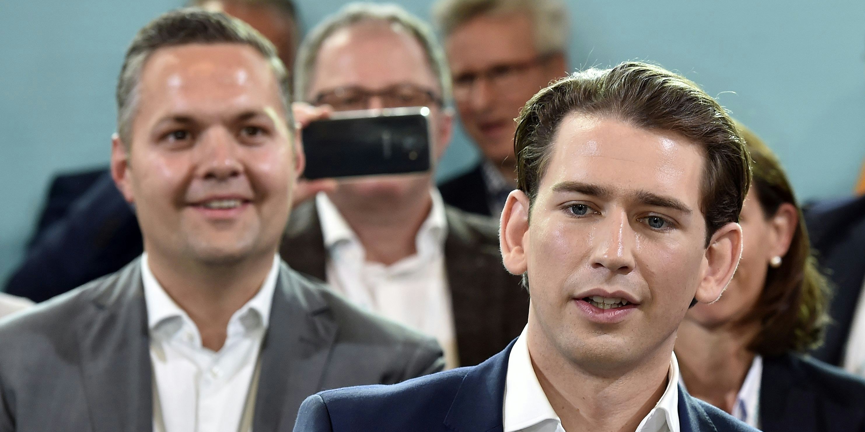 Axel Melchior mit Sebastian Kurz.