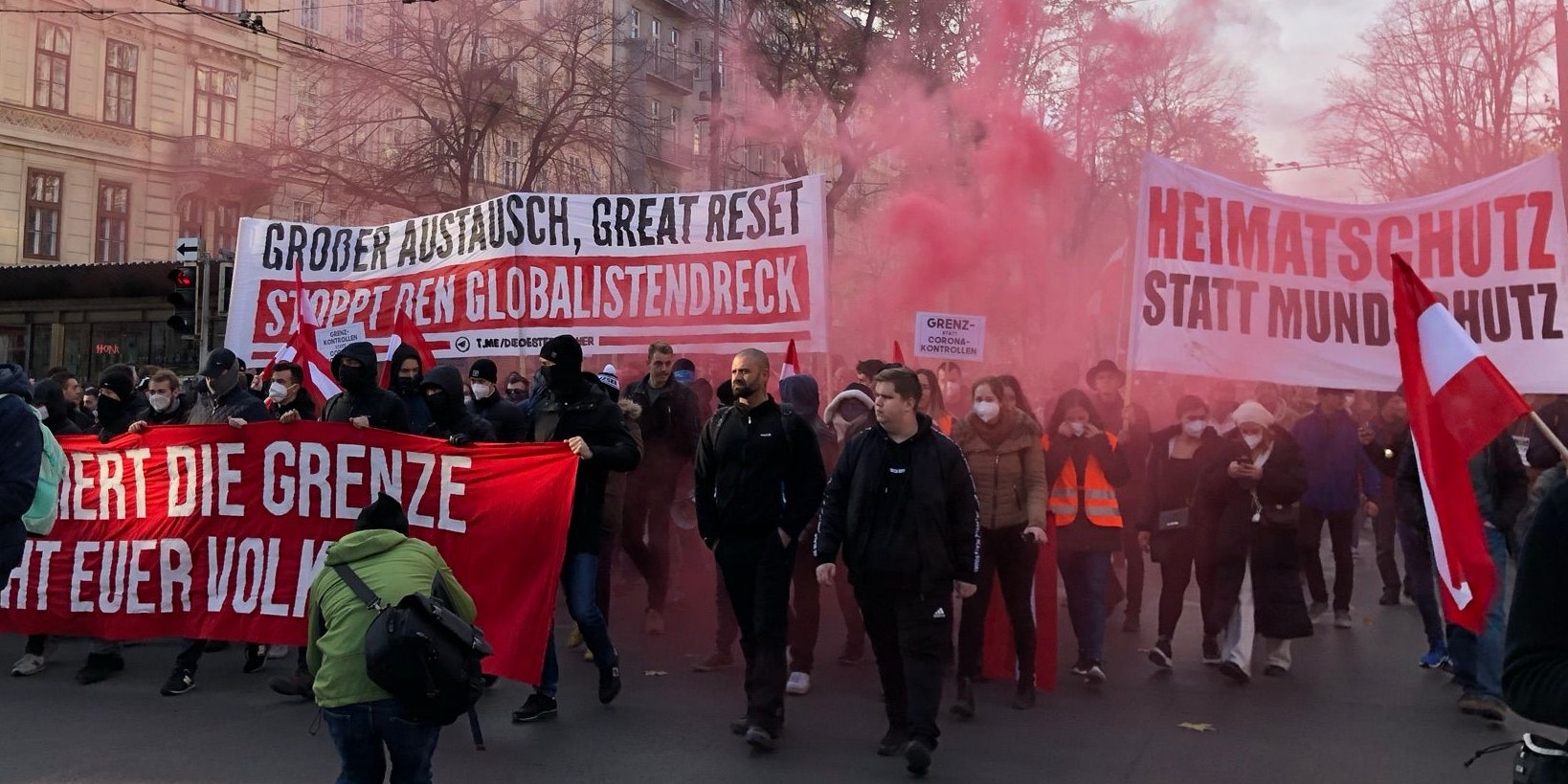 Die Corona-Proteste führten zu einem starken Anstieg der Anzeigen nach dem Verbotsgesetz.