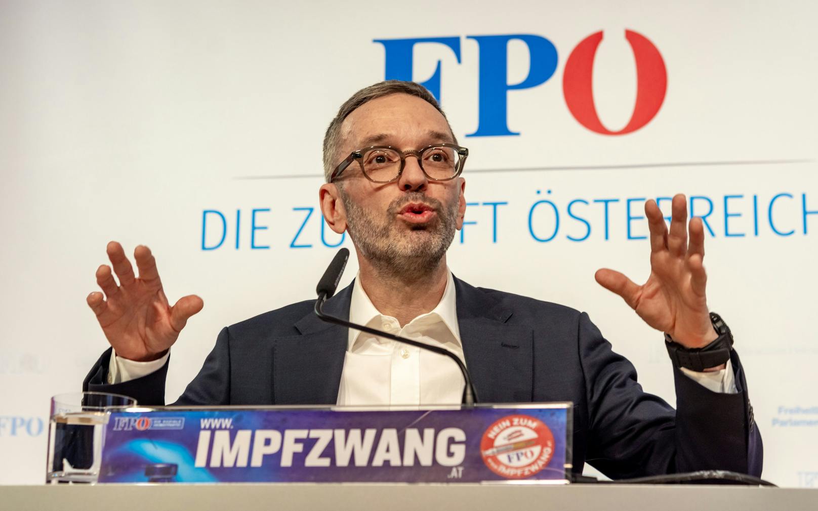 FPÖ-Chef Herbert Kickl poltert weiter gegen die Schutzimpfung.