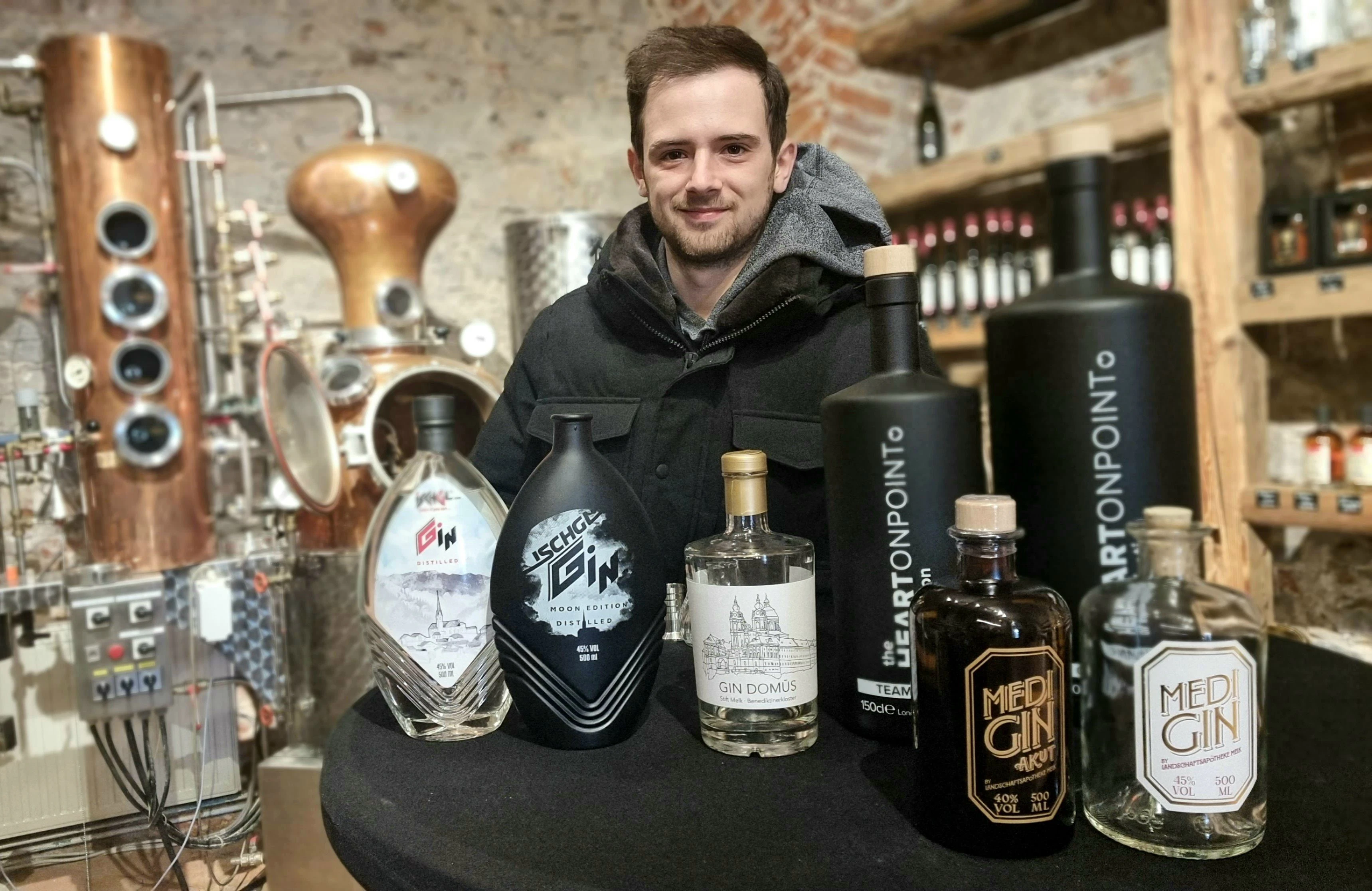 Jungunternehmer Fabian Sautner aus Melk hatte die Idee für den Schnapsbasar.