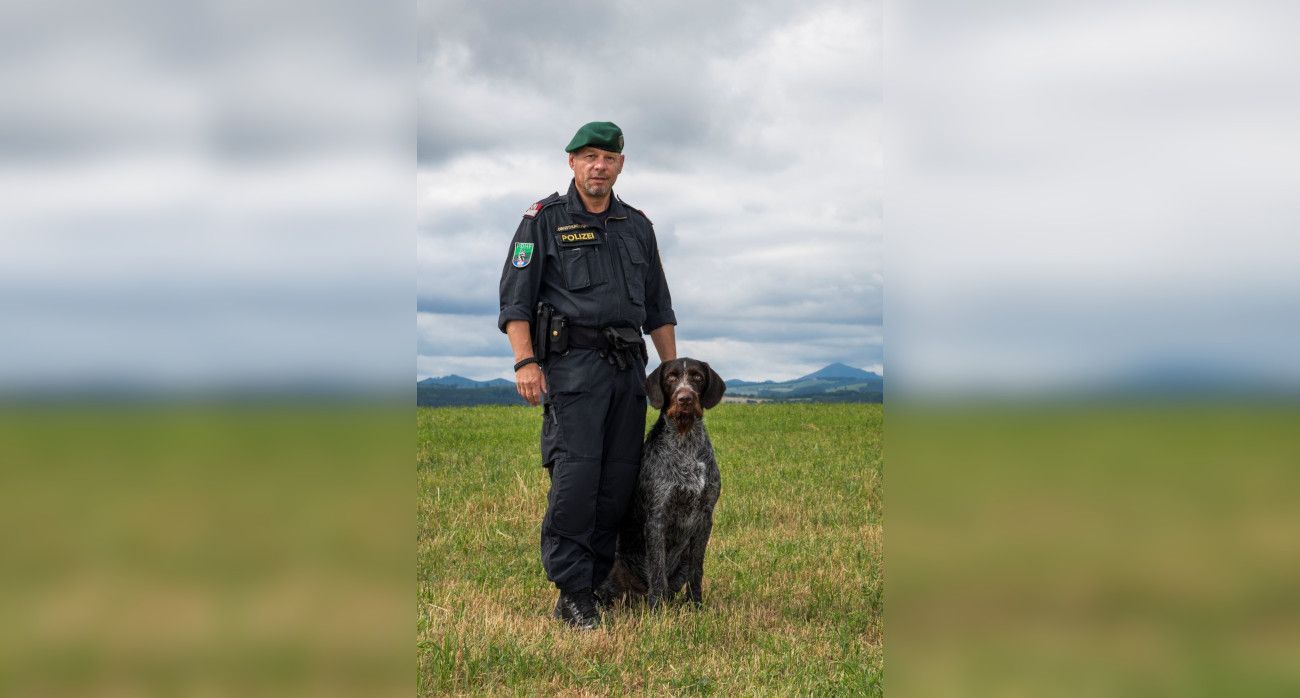 Odin mit seinem Herrchen.