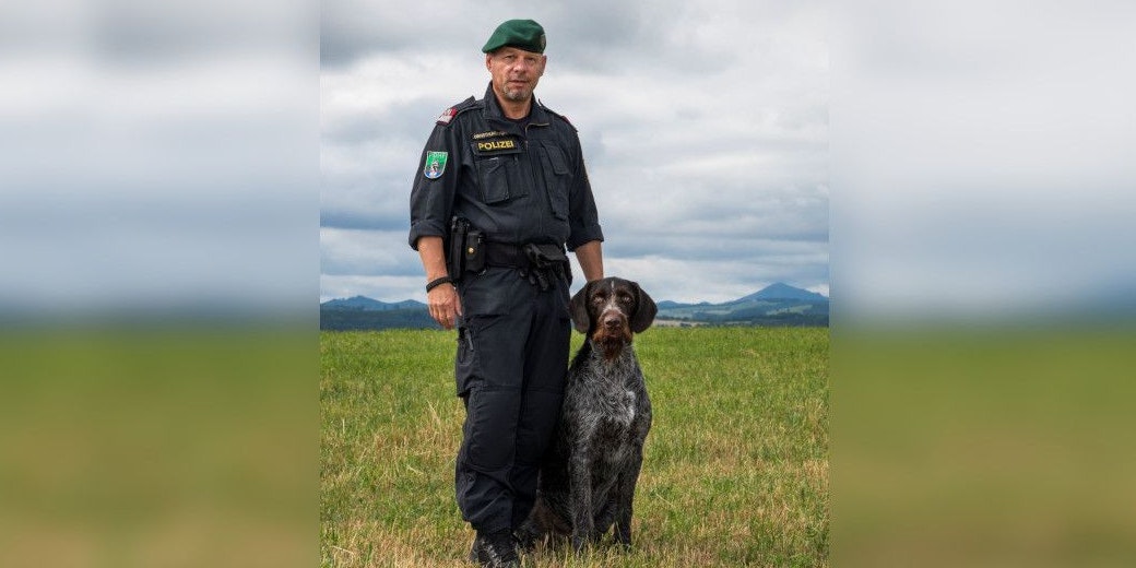 Odin mit seinem Herrchen.