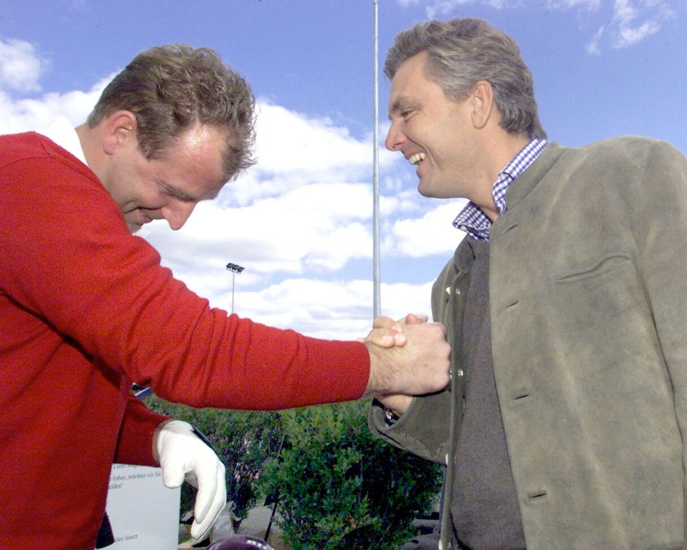 Thomas Muster und Ronnie Leitgeb (2001).