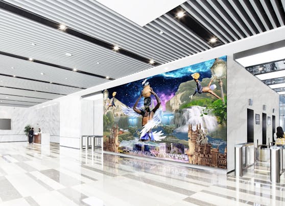 LG und Blackdove entwickeln ein digitales Kunst-Erlebnis auf den farbintensiven LED Signage Displays von LG.