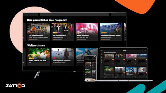 Ab sofort personalisierte Live-TV-Empfehlungen und eine Weiterschauen-Funktion direkt in der Zattoo-App.