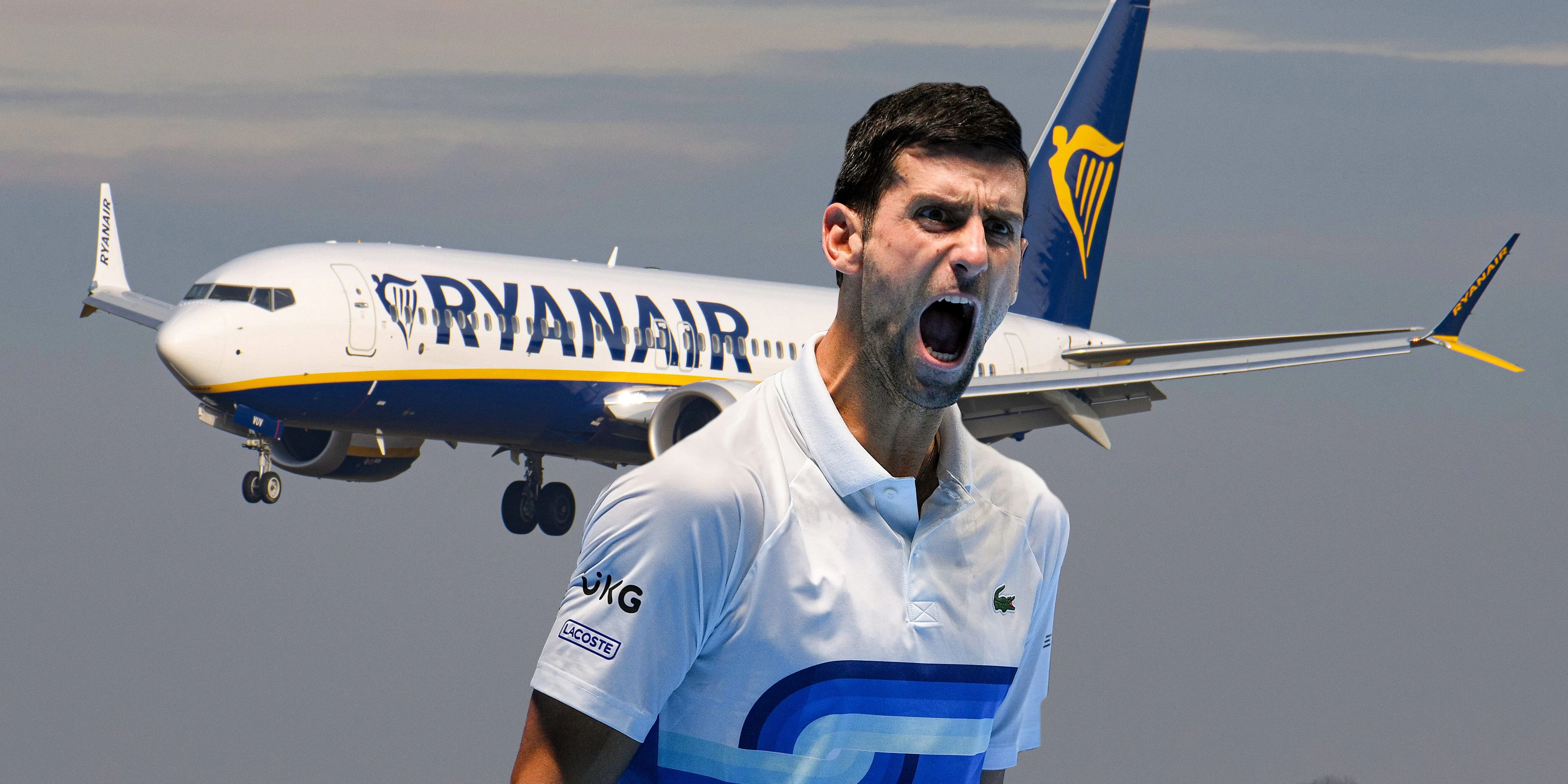 Ryanair macht Witze auf Kosten von Novak Djokovic.