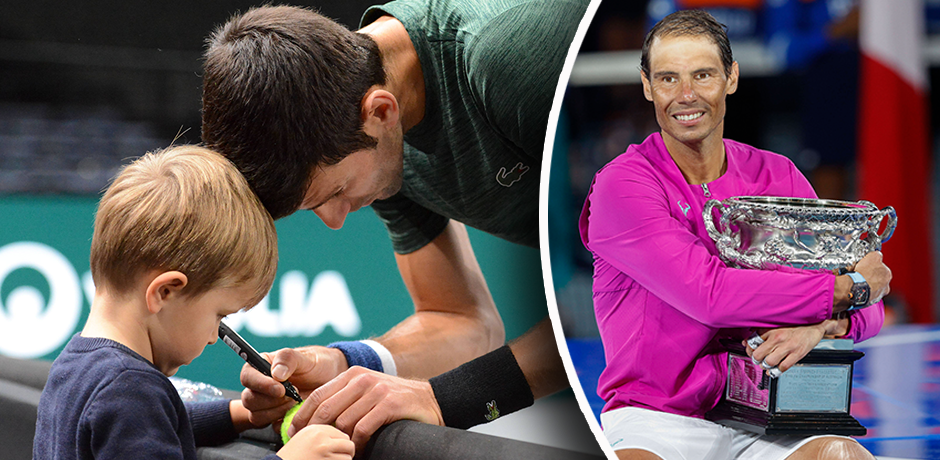 Novak Djokovics Sohn ist ein glühender Fan von Rafael Nadal. 