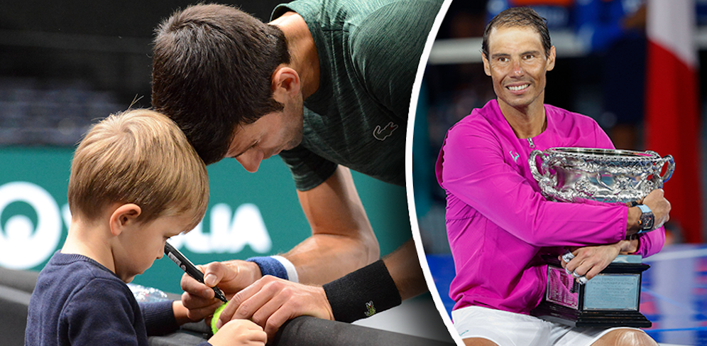 Novak Djokovics Sohn ist ein glühender Fan von Rafael Nadal. 