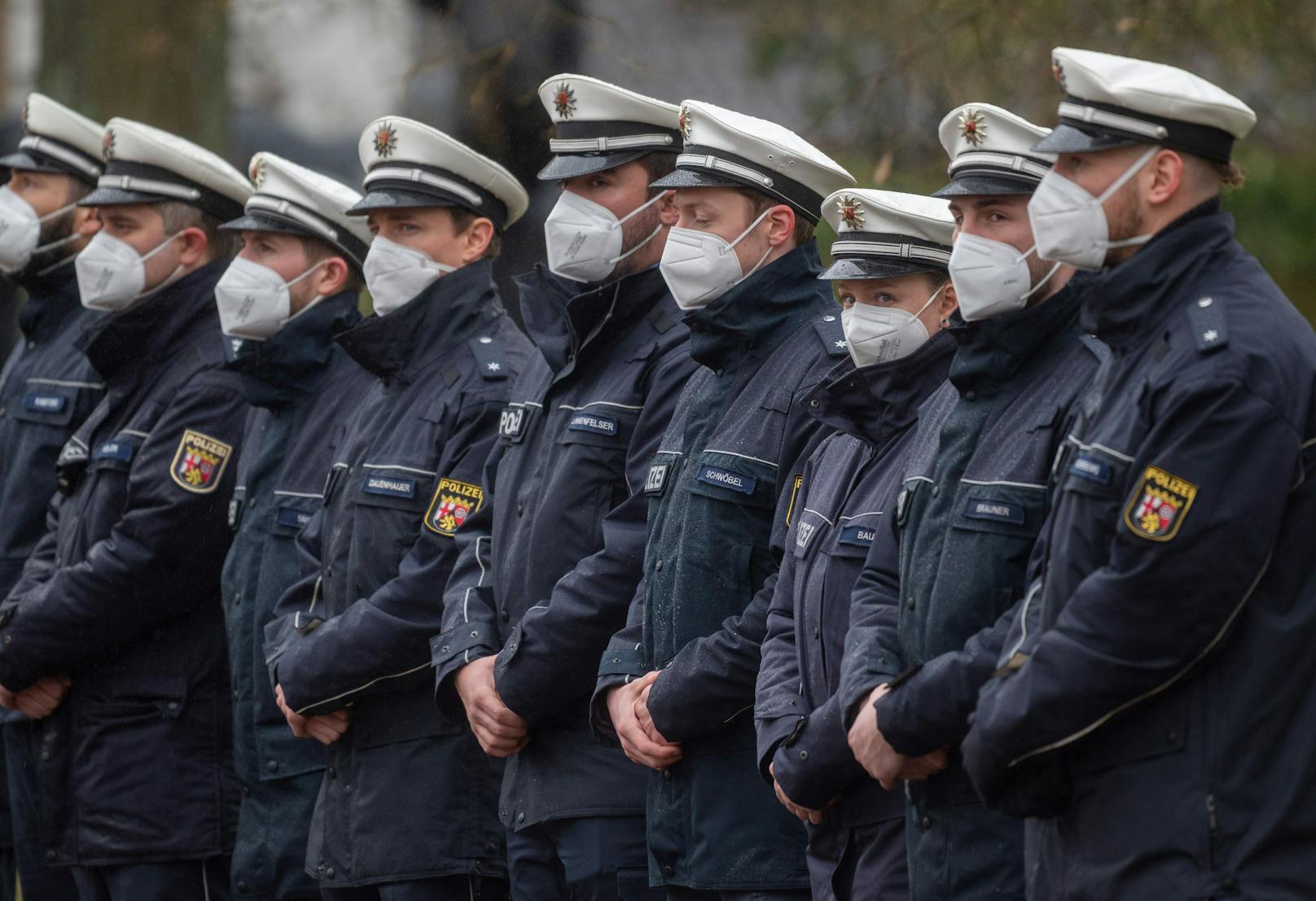 Unter den Trauergästen befanden sich viele Studierende der Hochschule der Polizei Rheinland-Pfalz.