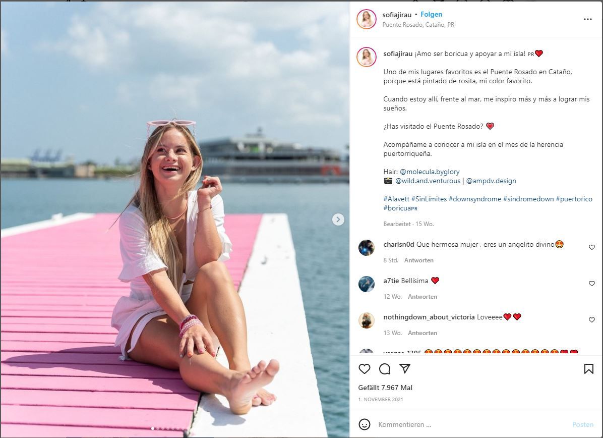 Sofía Jirau hat 200.000 Fans auf Instagram.