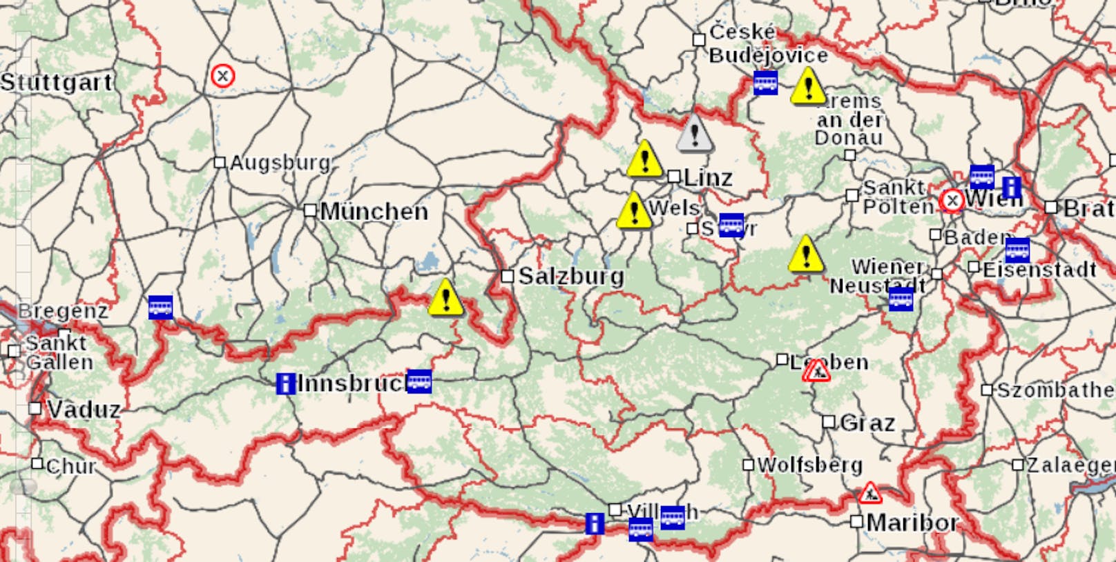 Die Karte der ÖBB steht derzeit auf Chaos.