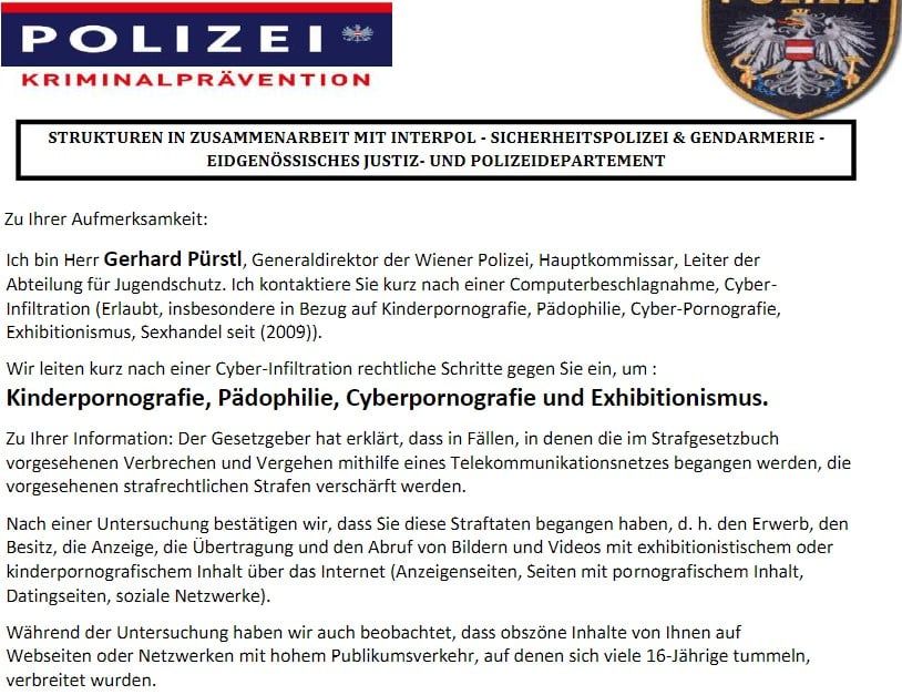 Die Polizei warnt vor gefälschten 