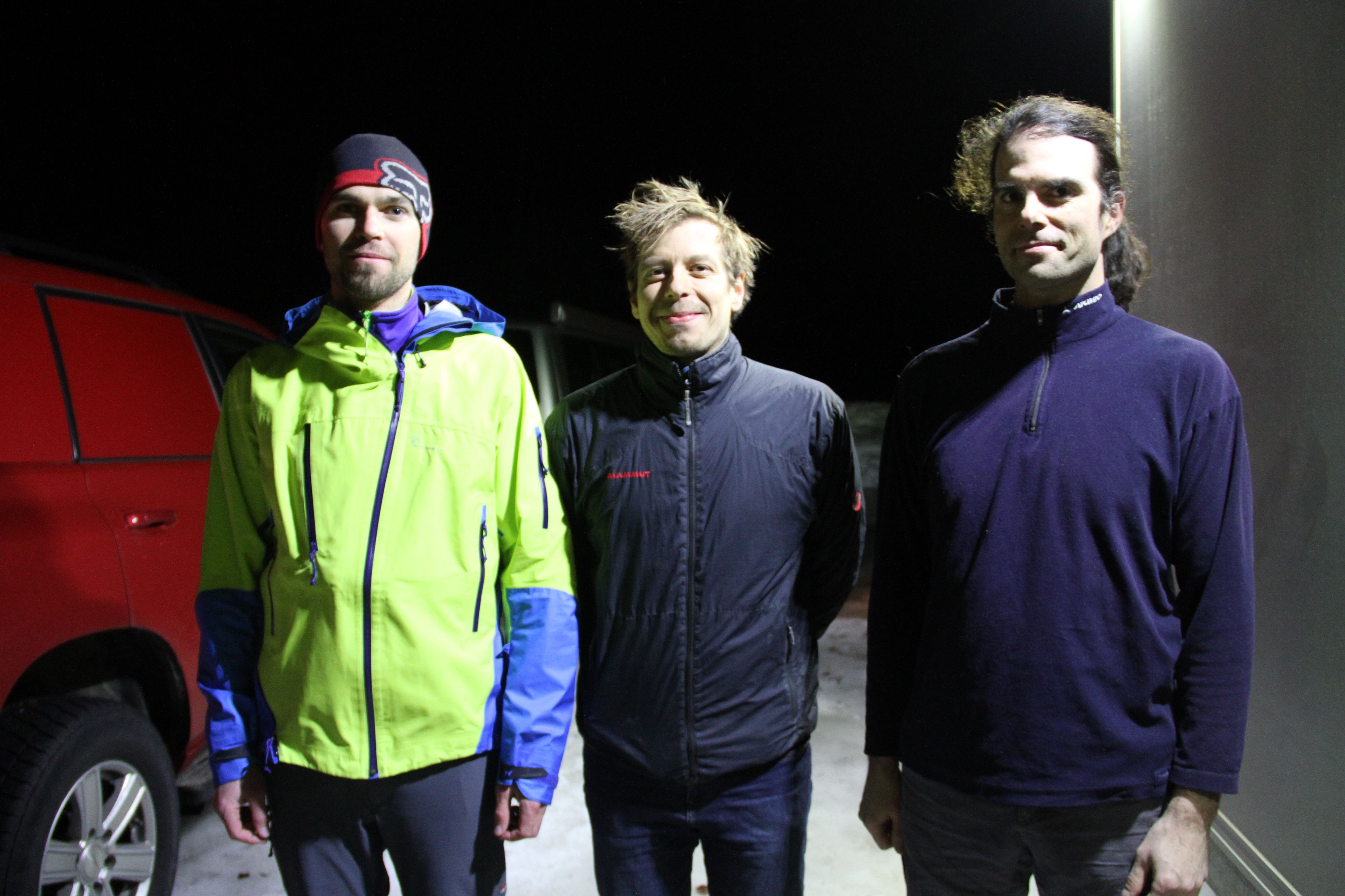 Die drei aus der Lamprechtsofenhöhle befreiten Höhlenforscher aus Polen. Lamprechtsofenhöhle in St. Martin bei Lofer. Rettungsaktion, Die drei aus der Lamprechtsofenhöhle befreiten Höhlenforscher aus Polen. Lamprechtsofenhöhle in St. Martin bei Lofer. Rettungsaktion