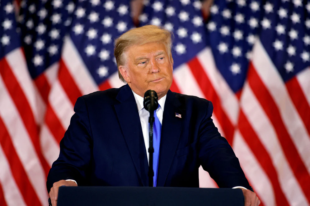 Der ehemalige US-Präsident Donald Trump war am Montag Gast im Sender Fox Business und sorgte für Aufsehen.