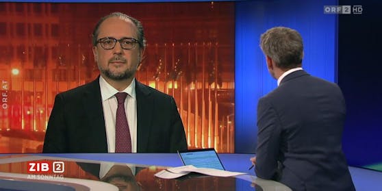 Außenminister Alexander Schallenberg sorgte in der ZIB2 für Irritationen.