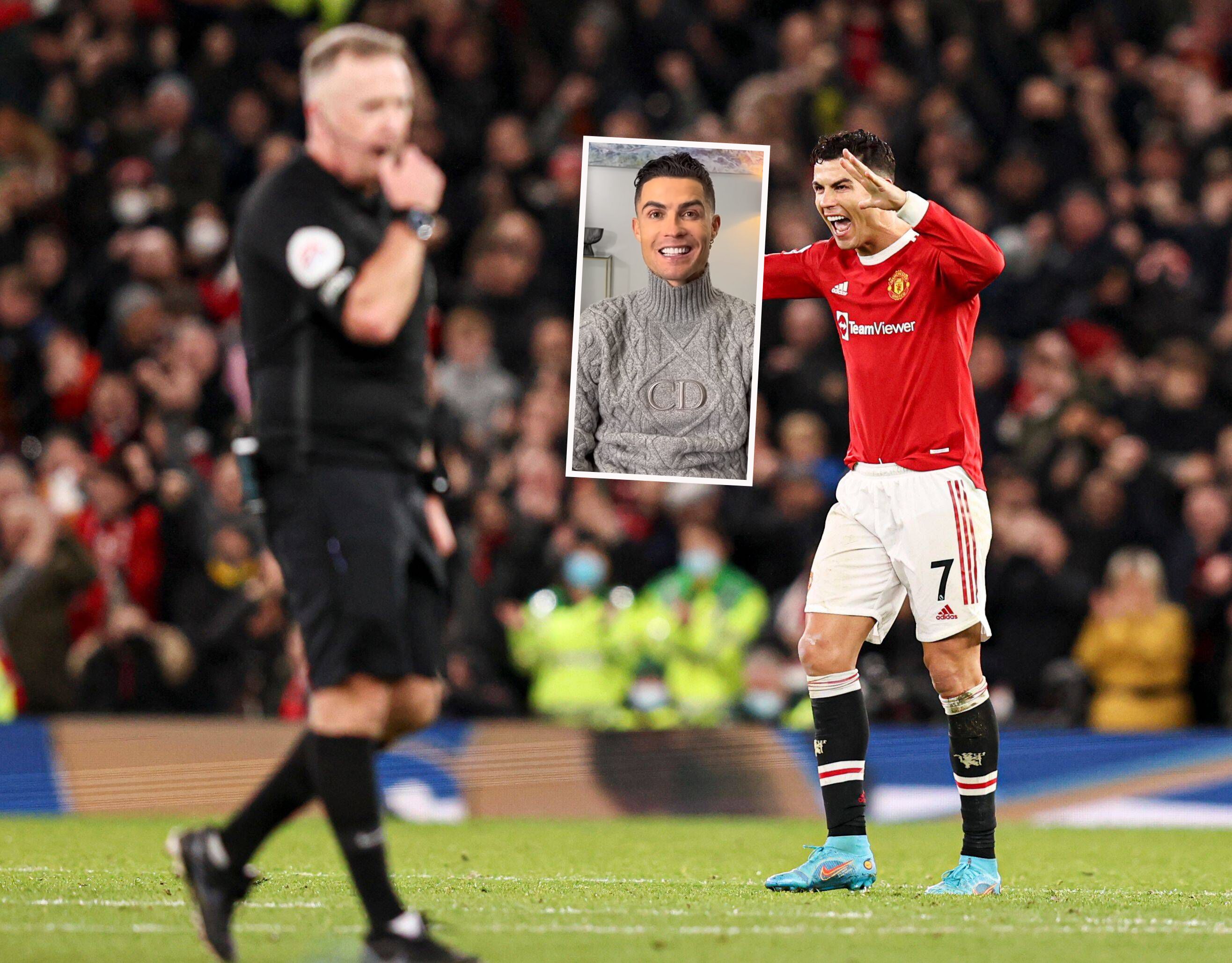 Ronaldo im Dior-Pulli und im United-Trikot