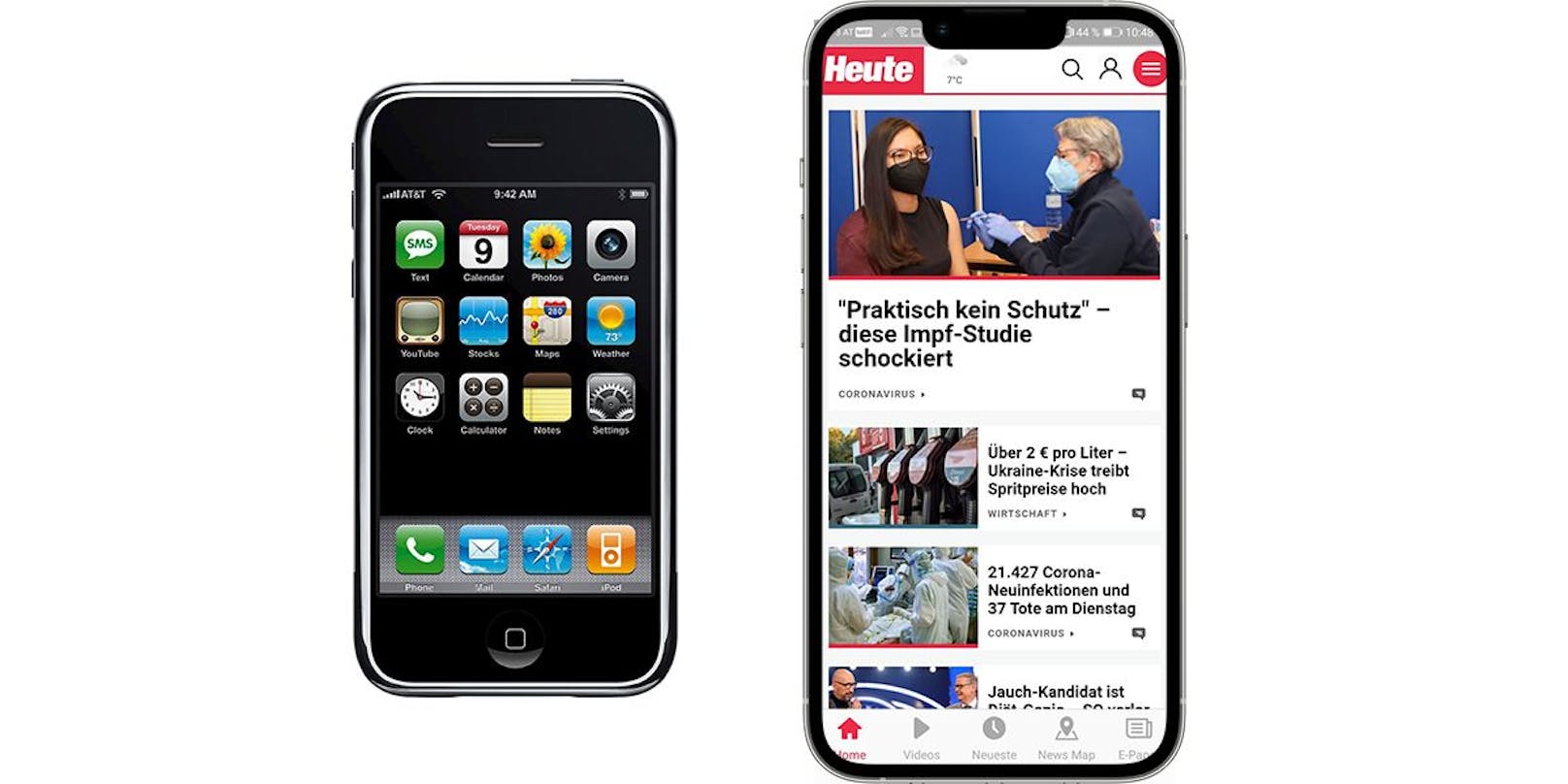 Visionär: Das erste iPhone kam 2007 auf den Markt, zeitgleich ging <em>"Heute"</em> online.